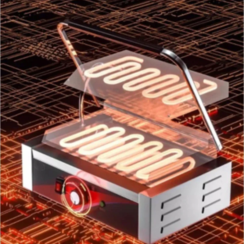 Electric Plate Pickpocket Stove Commercial Up and Down Flat Electric Steak Sanming Toast Machine 5