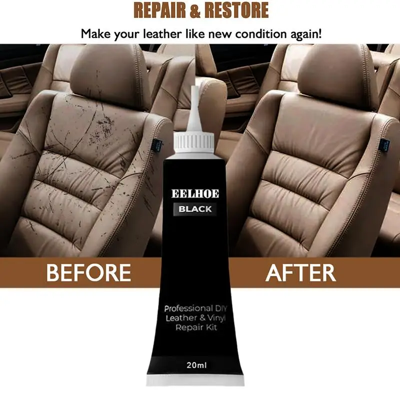 Leather Repair Gel Home Car Seat Sofa Leather Complementary Repair Refurbishing Cream Color Paste Cleaner 2Pcs