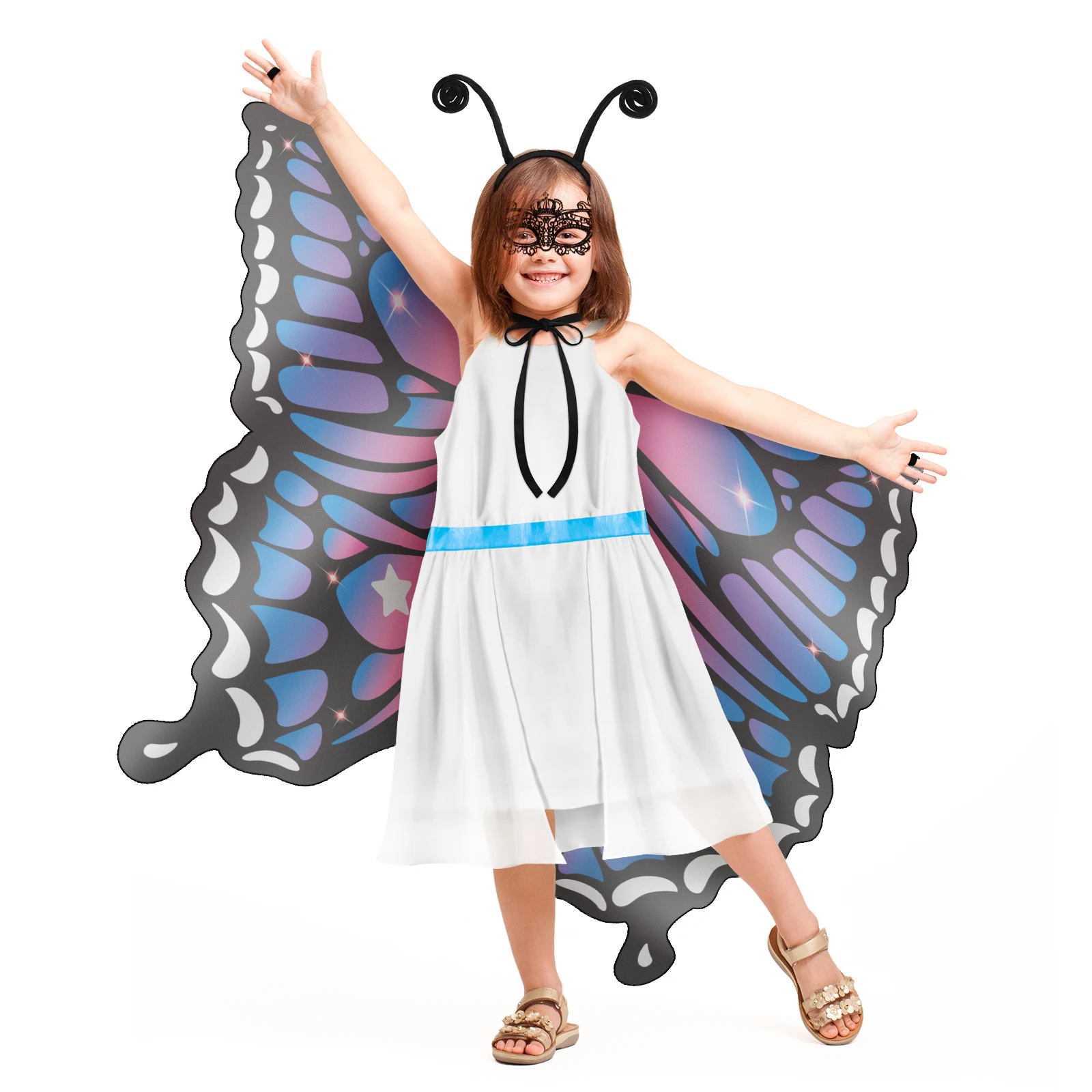 Butterflies Wing Shawl Dreses Dreses Dancing Performance Cape Masquerade Cosplay Woman Cape Butterfly Costume