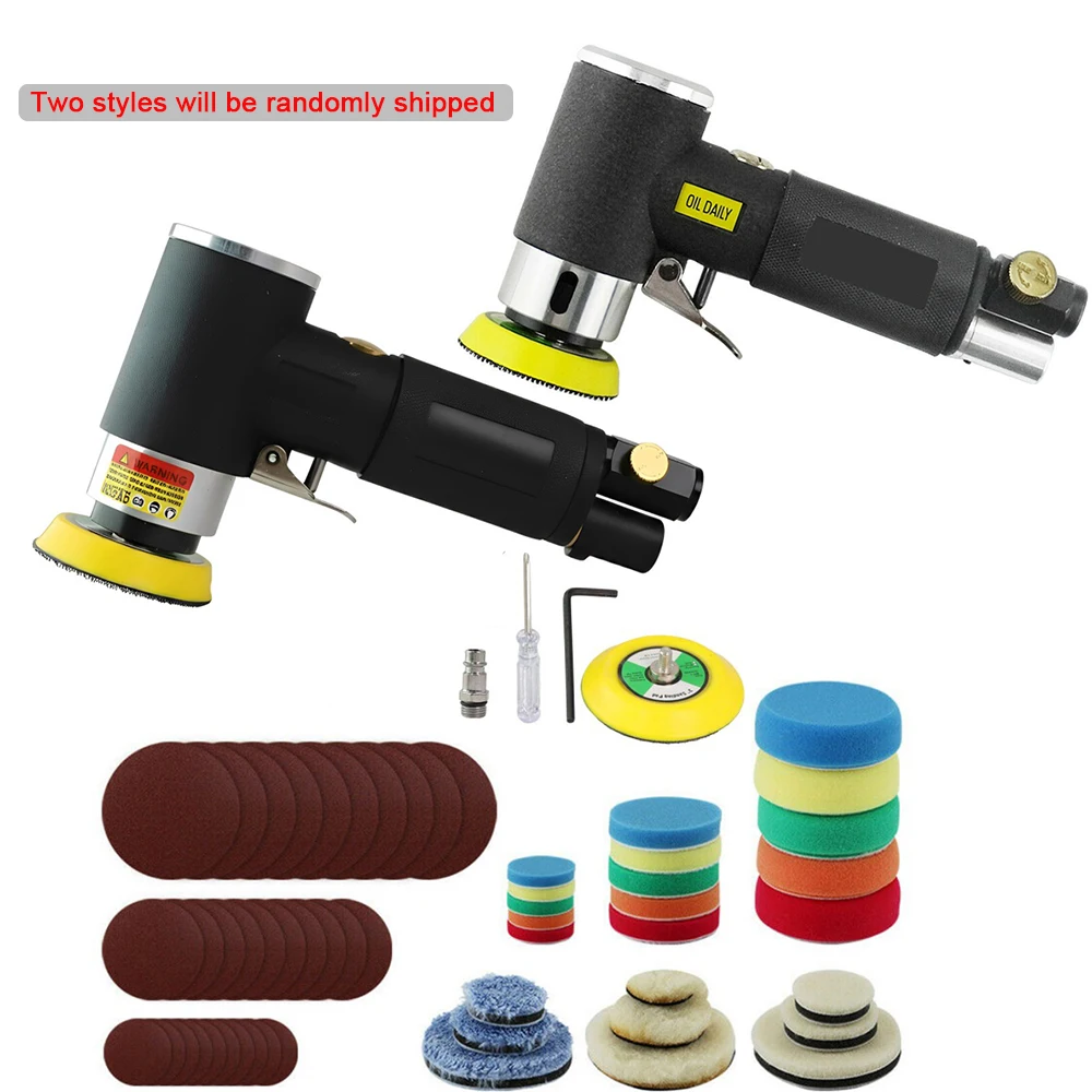 WENXING Orbit Air Sander Mini Pneumático 1 "/2"/3 "Moagem Máquina conjunto para Polimento de Carro Alta Velocidade Air Powered Polisher air tool