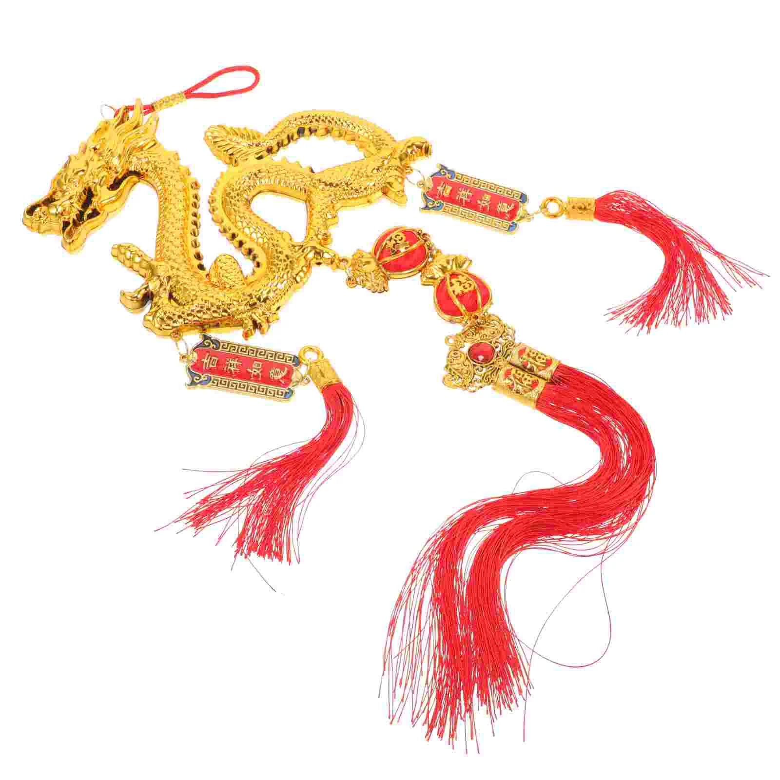 

Year of The Dragon Pendant Decoration for Office Chinese New Hanging Delicate Worker Presents Plastic Style Decorative