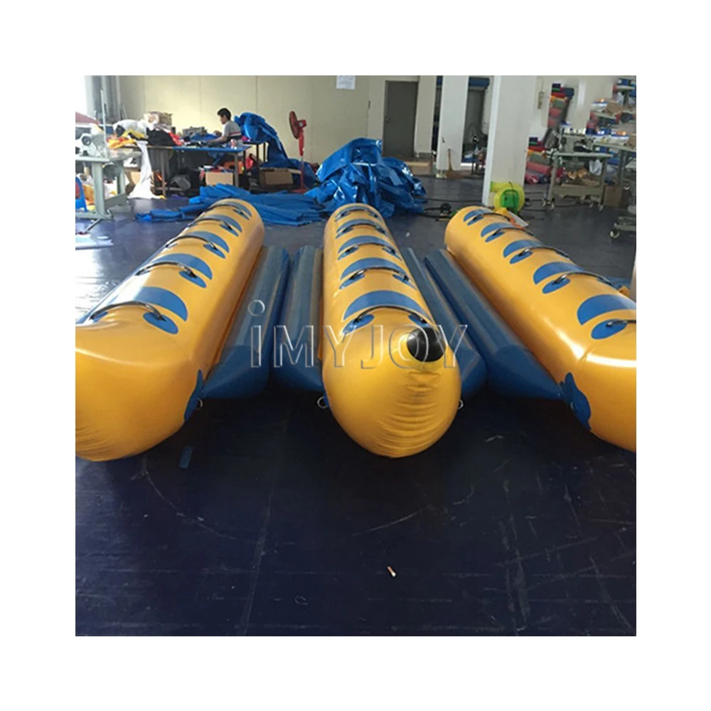 Amusement summer shallow water play park rides swimming pool banana float toy inflatable pool float for kids