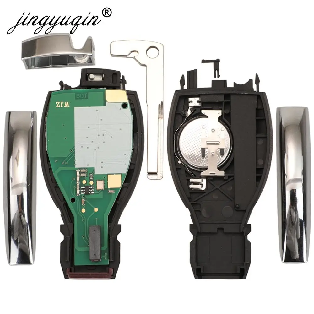 Jingyuqin bga 스타일 2/3/4 버튼 원격 스마트 자동차 키 315 mhz/433 mhz mb 메르세데스 벤츠 e s 2 지원 원래 nec bga fob