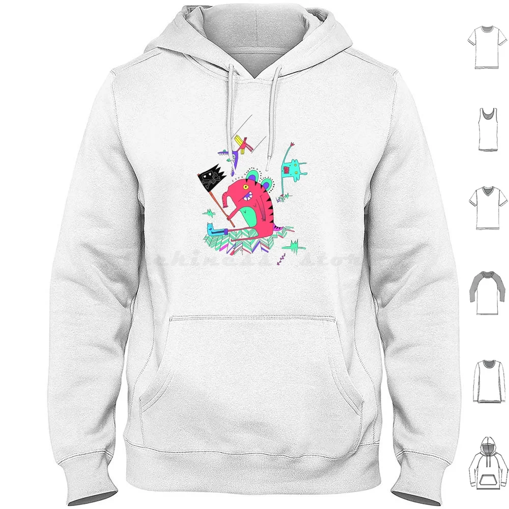 Худи с длинным рукавом и изображением муравьев и пиратов
