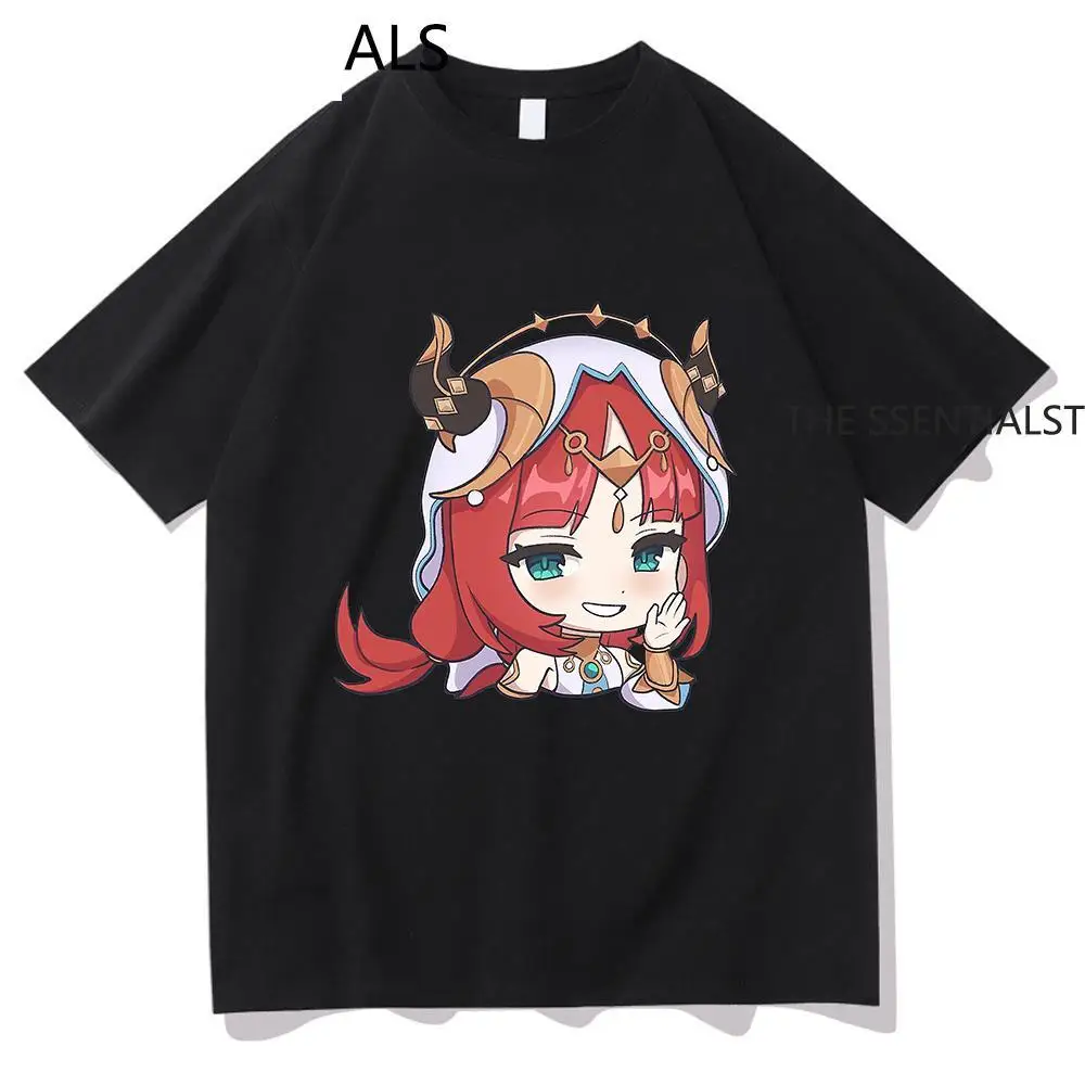 

Genshin Impact Nilou T Shirt Women/Men Harajuku Graphic Aesthetic Tshirt Unisex Cotton Tees Japan Anime Manga Cartoon Tops Korea