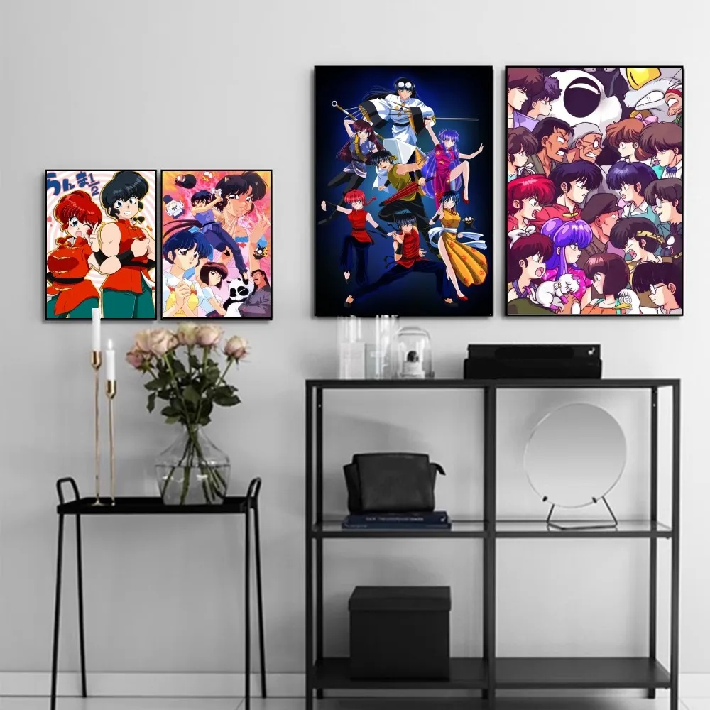 Anime Ranma 2 1 Poster Poster Artistico Autoadesivo Retro Adesivo In Carta Kraft Fai Da Te Bar Cafe Pittura Decorativa Vintage