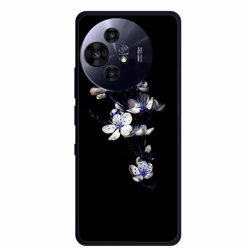 Black Silicone Protective Back Cover - Stylish and Durable Bumper Coque for TCL 50 Pro NxtPaper 5G