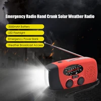 Emergency Hand Crank Radio with LED Flashlight for Emergency AM/FM NOAA Portable Weather Radio Dynamo Radio with 2000mAh Power 2