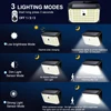 Solar Outdoor Lights 176 LED Solar Powered Motion Sensor Flood Lights IP65 Waterproof 3 Modes Wall Lamp For Outside Porch Yard 2