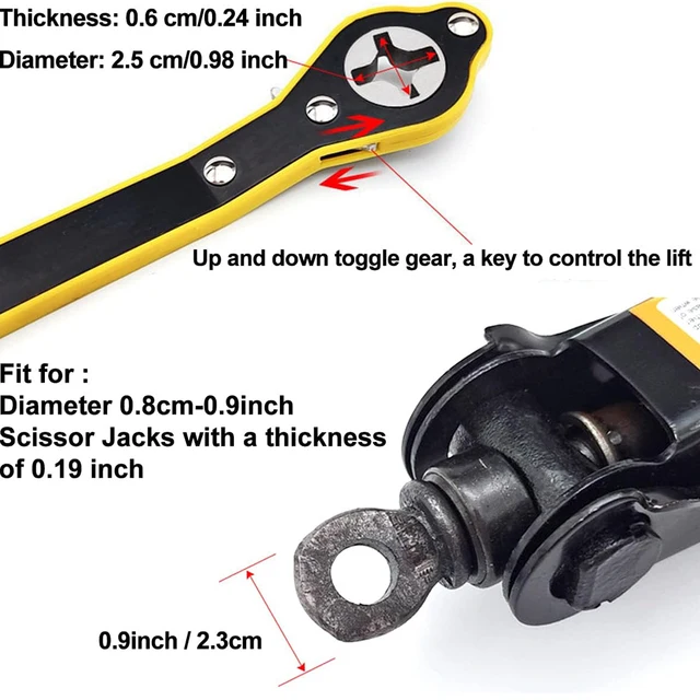 Universal Car Mounted Crank Handle Accessories with Car Tools Jack Handle Lever Labor-saving Wrench Tool 2