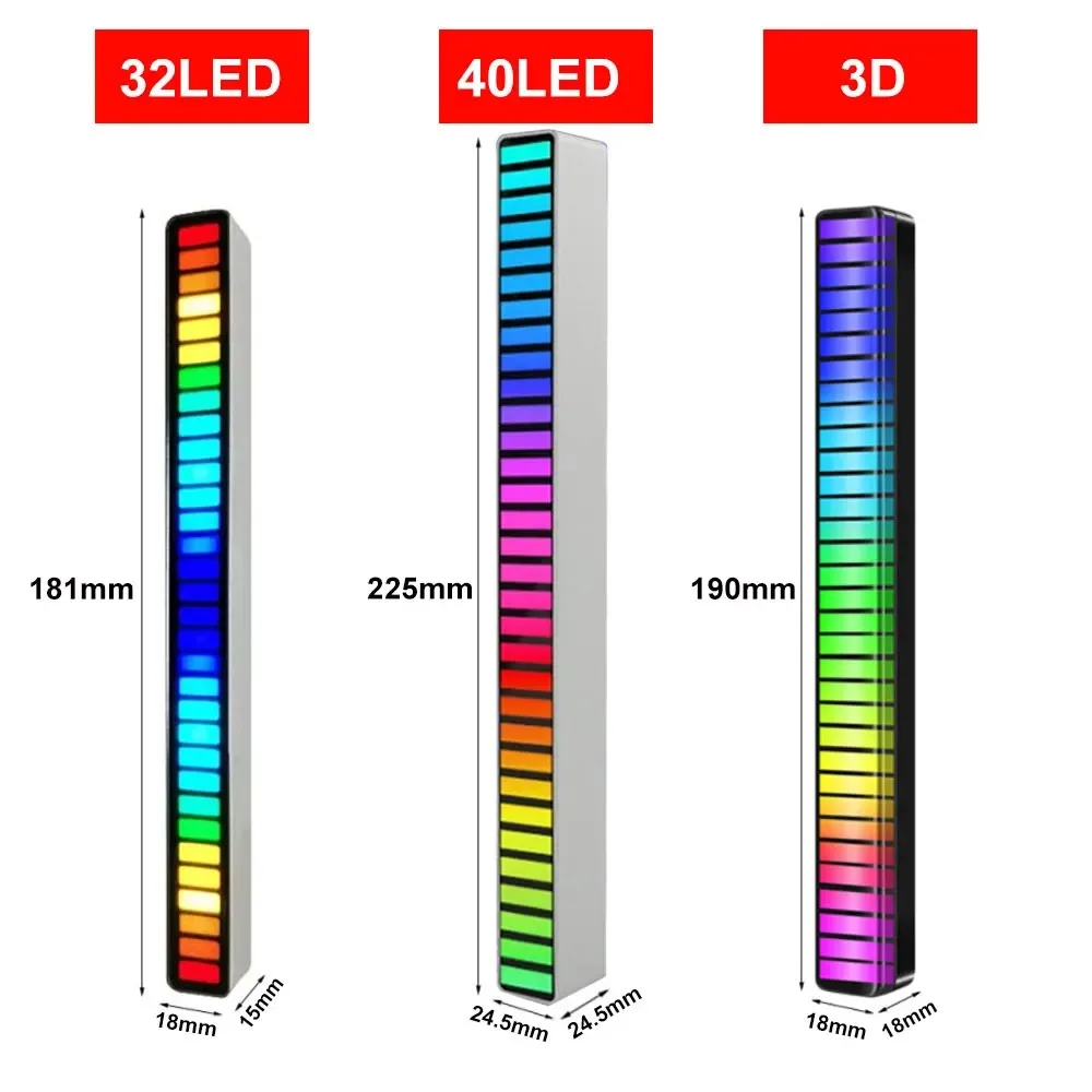 Smart RGB Symphony Sound Control LED Light Music Rhythm Ambient Pickup Lamp App Control For Compute Gaming Desktop Decor led atmosphere lights,music rhythm light,music rhythm lamp