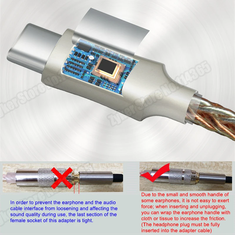 CX31993 97220 HiFi USB DAC Type C to 3.5mm Earphone Amplifier s CX31993 Audio Decoder AMP Phone Adapter Digital DAC For Android