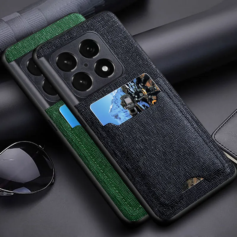 Luxurious PU Leather Phone Case with Card Slot and Bag Holder