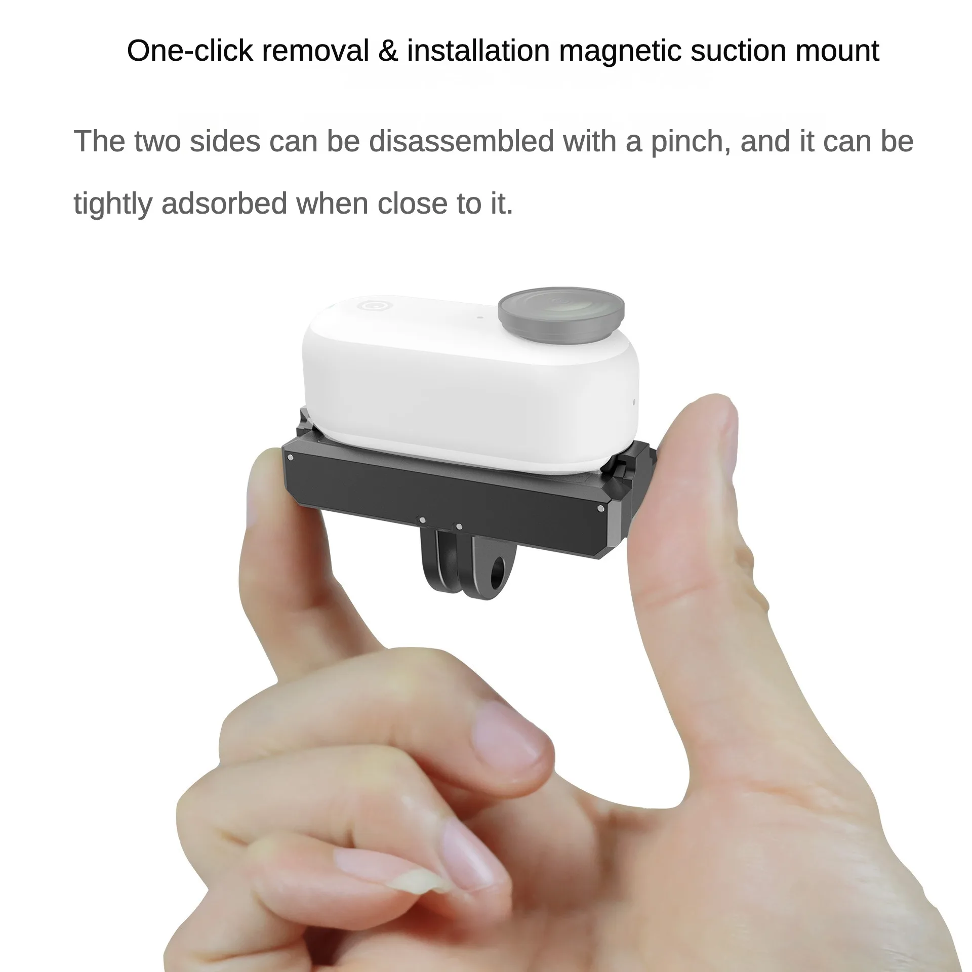 GO 3 wiederaufladbarer Magnetfuß-Schnellwechseladapter für Insta360 GO 3 Daumen-Action-Kamera, Stativ, Magnet-Adapterhalterung – Detail 1