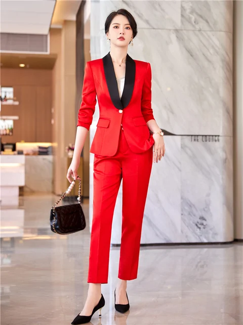 Deep Purple Pant Suit Women | Dressy Purple Pant Suits | Purple Suit Female  Silk - Women - Aliexpress