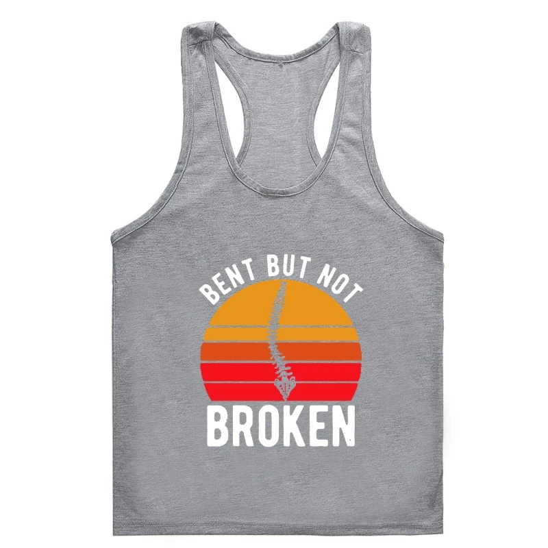 

Мужская хлопковая майка с изгибом позвоночника, согнутая, не сломана, унисекс