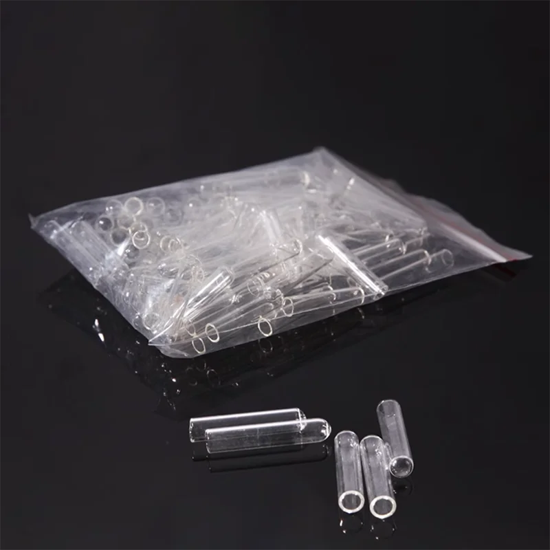 발효 튜브 Duchenne 테스트 튜브 유리 작은 튜브 미생물 작은 테스트 튜브 실험 장비, 6*30mm 100 개