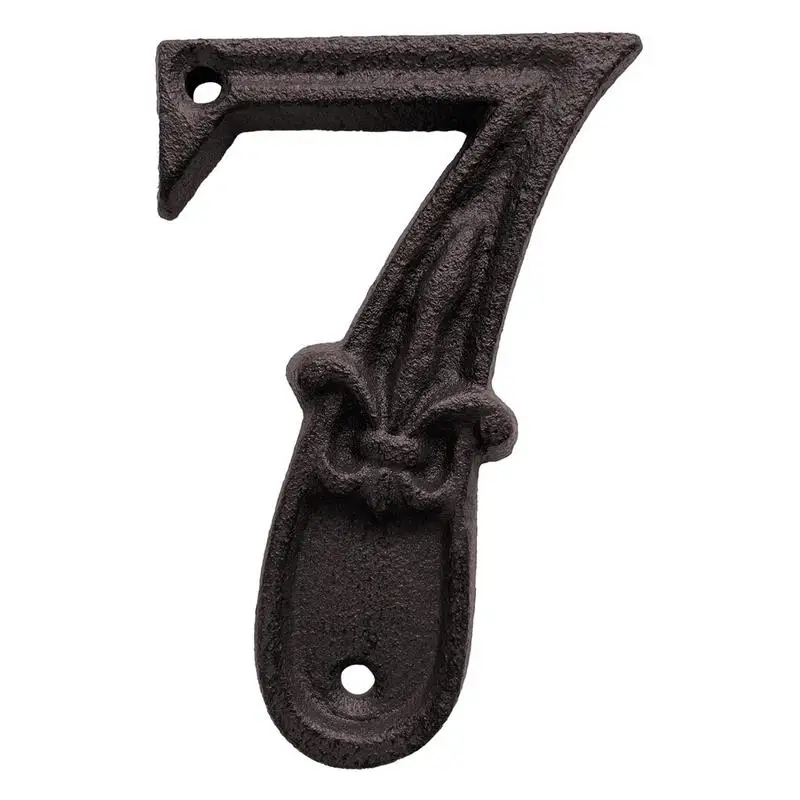 Metal Digital House Number Signs Door Signs House Numbers Number Plate House Wall Plaques Cast Iron Numbers Doorplate Iron Brand Durable DIY Cafe Shop Wall Decor Family Garden Store Gift