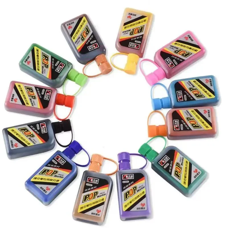 Marker Ink 6mm 25ml Alcohol Fast Drying Waterproof Student Painting Supplies Marker Special Filling Solution Enco-Graffiti Ink marker pen ink refill liquid