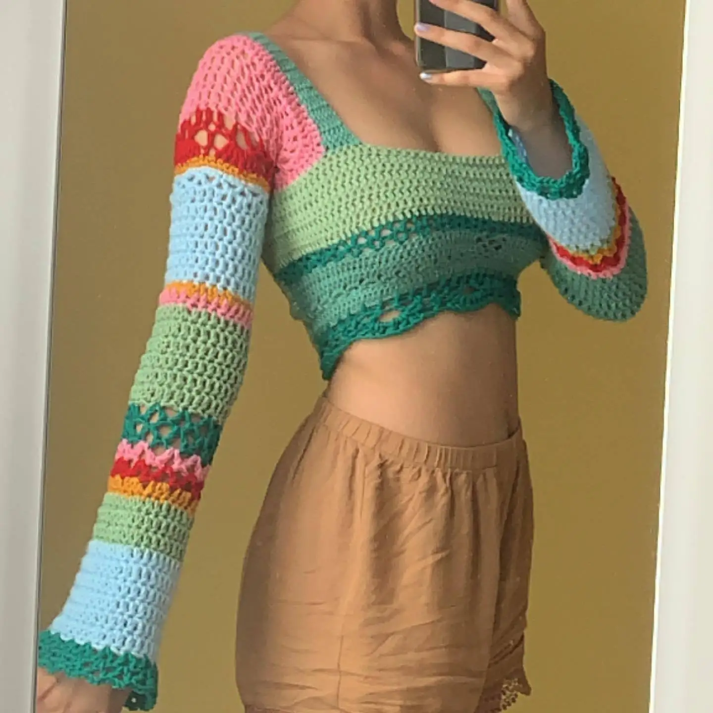 新品】rurumu: カーディガンcrochet motif knit CD