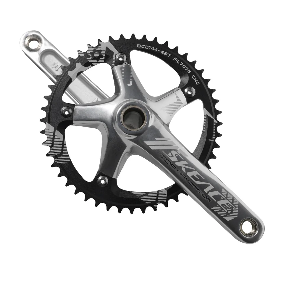 Crank Arm 48T Single Speed Bike Crankset Lightweight Aluminum