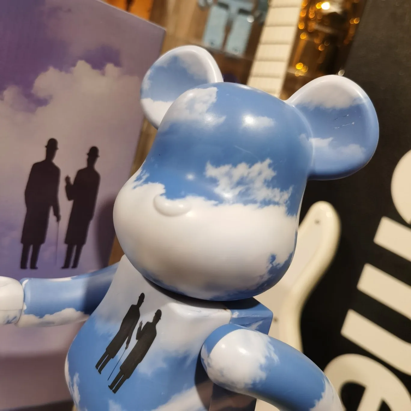 400% Bearbrick Rene Magritte Unlimited Recognition of Blue and