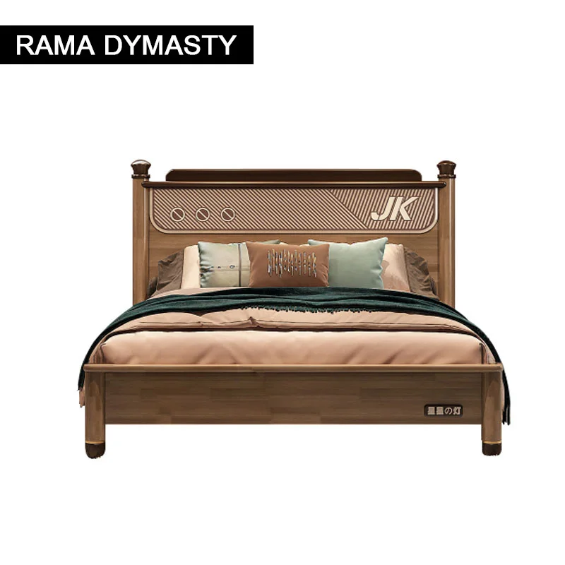 

Modern Design Children's Solid Wood Bed Single Bed with Headboard Kids Bedroom Furniture