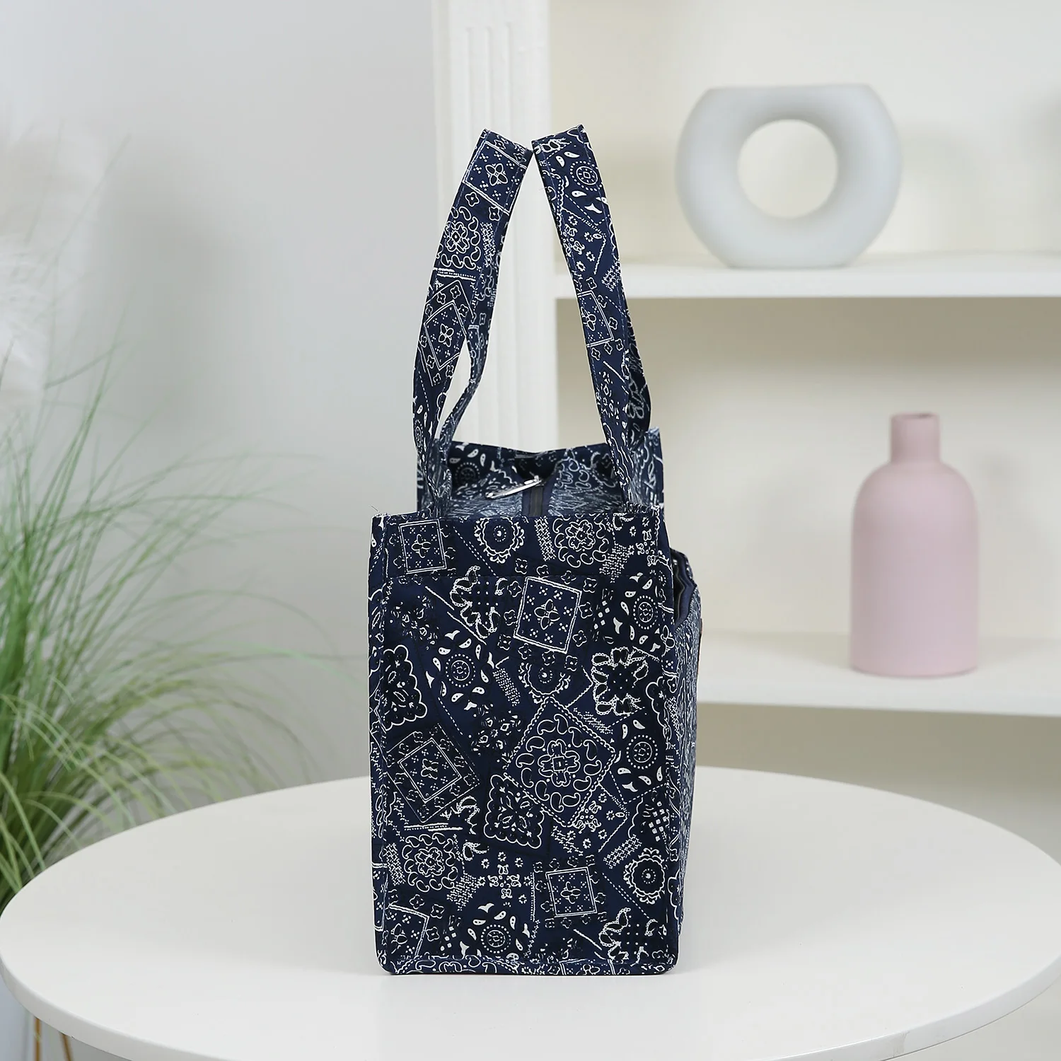 New Large-Capacity Lunch Bag, Lined with Aluminum Foil, Thickened Fabric, Cloth Bag, Portable Handbag, Lunch Box Storage Bag