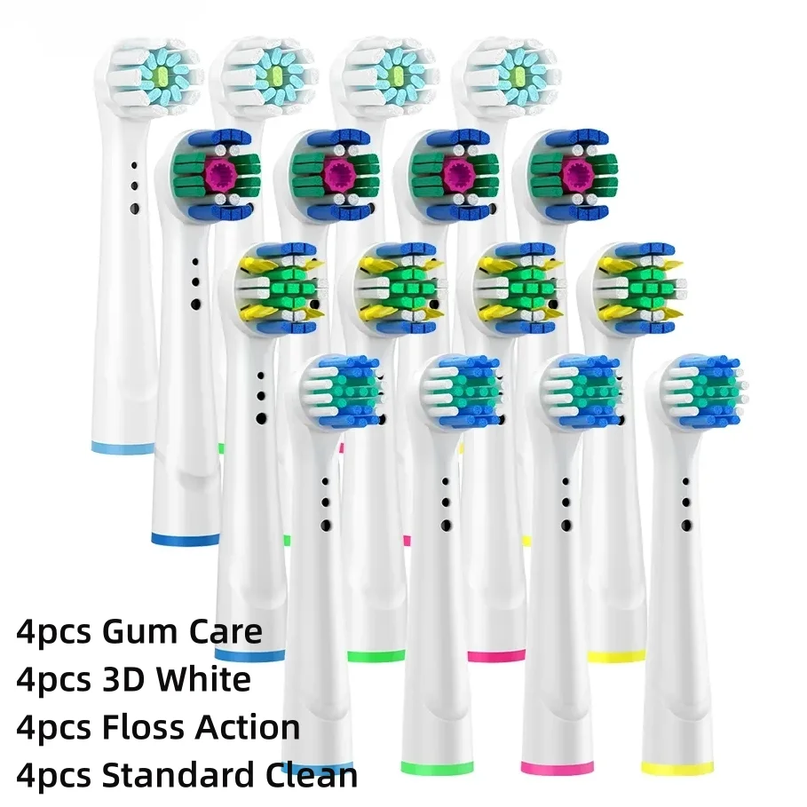 Premium Replacement Brush Heads - Pack of 16/20 for Sensitive and Cross Action Cleaning