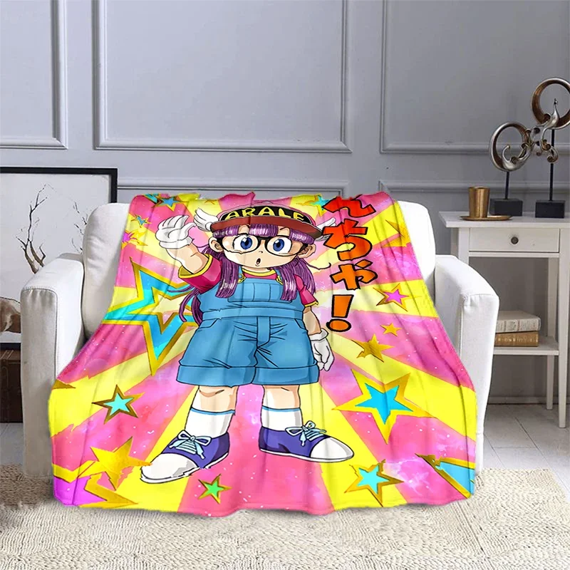 

DR Slump Arale Chan Anime Printed Blanket Children's Warm Blanket Soft and Comfortable Blanket Home Travel Blanket