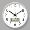2025 New 10/12/14-inch Temperature and Humidity Electronic Calendar Multi-functional Wall Clock Dual Display Mute Quartz Clocks 5