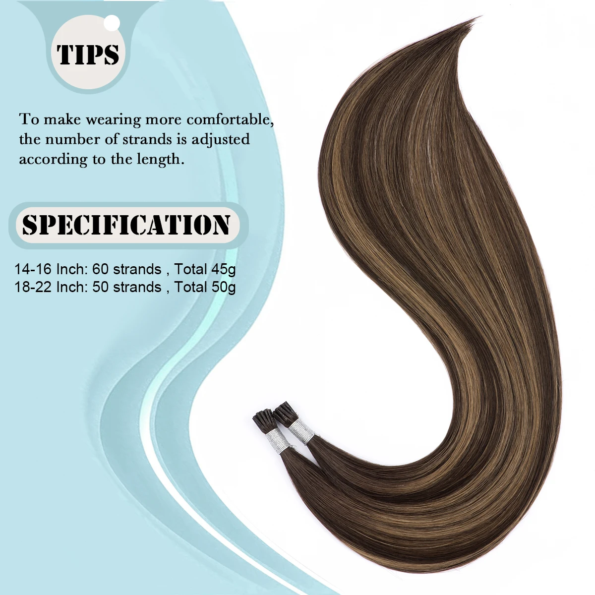 I Tip Hair Extensions Remy Human Hair Straight Black Brown Blonde Extensions ITip Human