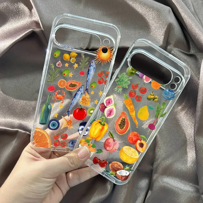 Vibrant Fruit Feast Shockproof Clear Phone Case