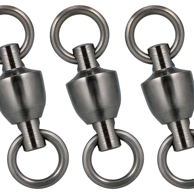 50pcs Fishing Swivel Saltwater Heavy Duty Solid Ring Stainless