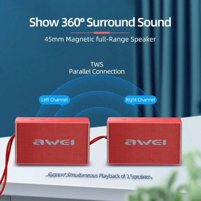 Awei Portable Wireless Sound Box Y119 Outdoor MINI Soundbar Loudspeaker Stereo Bass Speaker Support TF Card