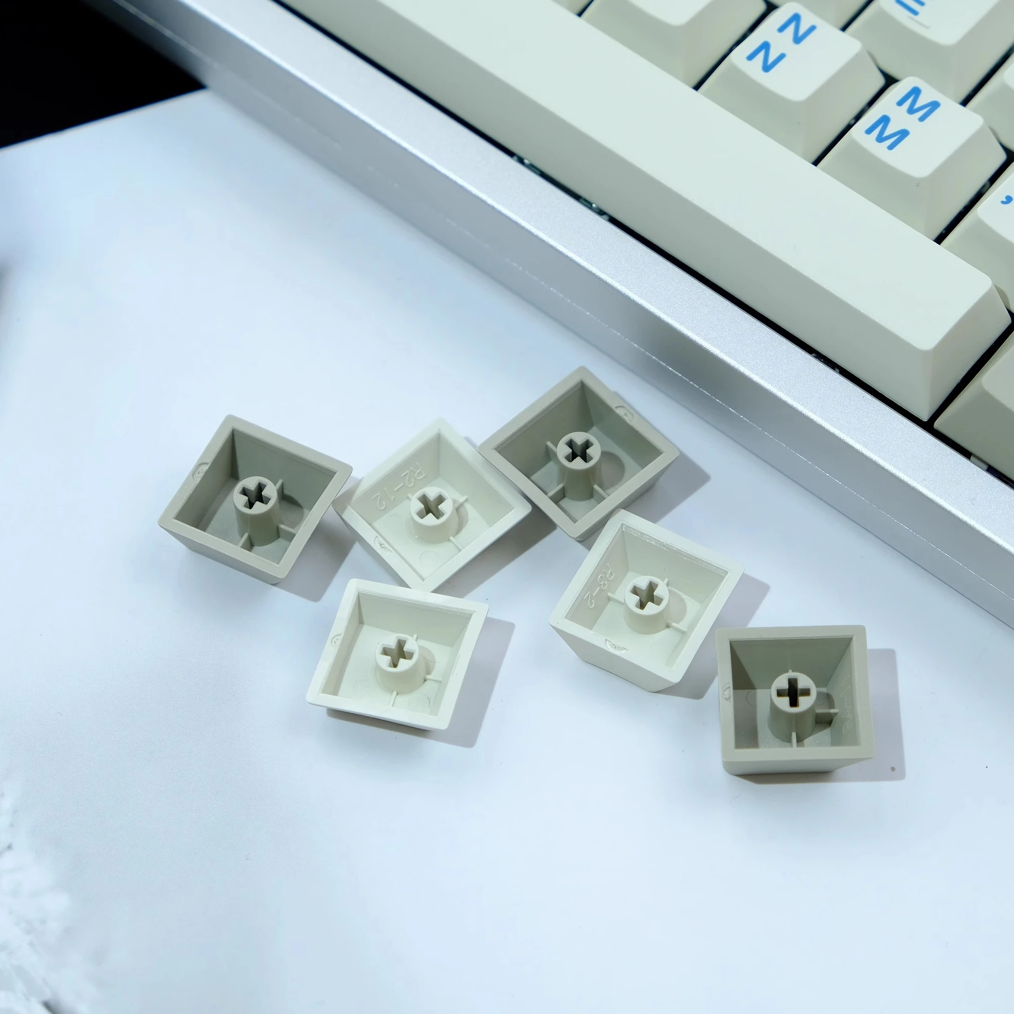 Shenpo-retro Luz Cinza e Azul Pbt Keycaps Sublimação de Tintura Cherry Perfil Keycap para Teclado Mecânico Interruptor mx Conjunto - Imagem 3