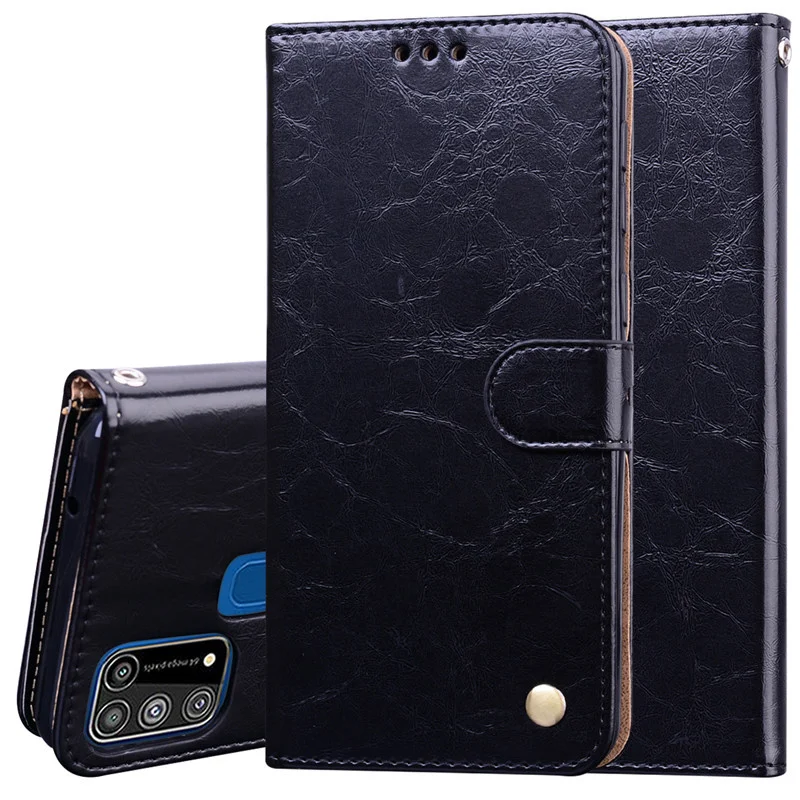 

Leather Wallet Flip Case For Samsung Galaxy M31 Case Card Holder Book Cover For Samsung M31 M315F SM-M315F/DS Phone Case Coque