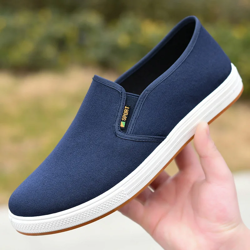 Low top men's shoes 2024 slim casual board shoes, comfortable flat bottomed wear-resistant middle-aged and elderly work driving