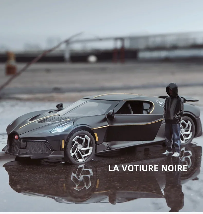 1:24 Bugatti La Voiture Noire Black Dragon Supercar Toy Alloy Car Diecasts & Toy Vehicles Car Model Car Toys For Children 6