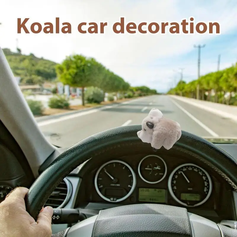 Car Decor Plush Koala Cute Small Koala Plushie Stuffed Animal Car Interior Dashboard Ornament Car Center Console Ornament doll