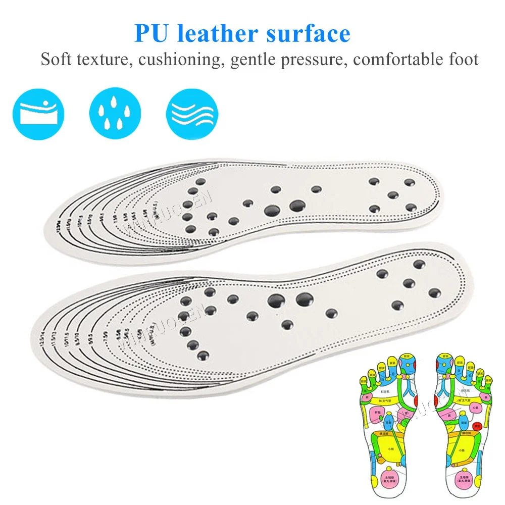 WINRUOCEN 36 magneten Unisex Magnetische Therapie Massage Einlegesohlen Fuß Akupressur Schuh Pads Therapie Abnehmen Einlegesohlen für Gewicht Verlust – Detail 21