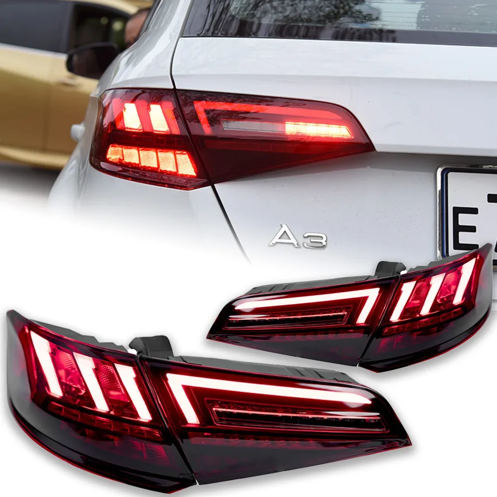 Car Lights For Audi A3 Hatchback Led Tail Lamp 2013- Sportback Dynamic Signal Tail Light Rear Stop Brake Reverse Accessories