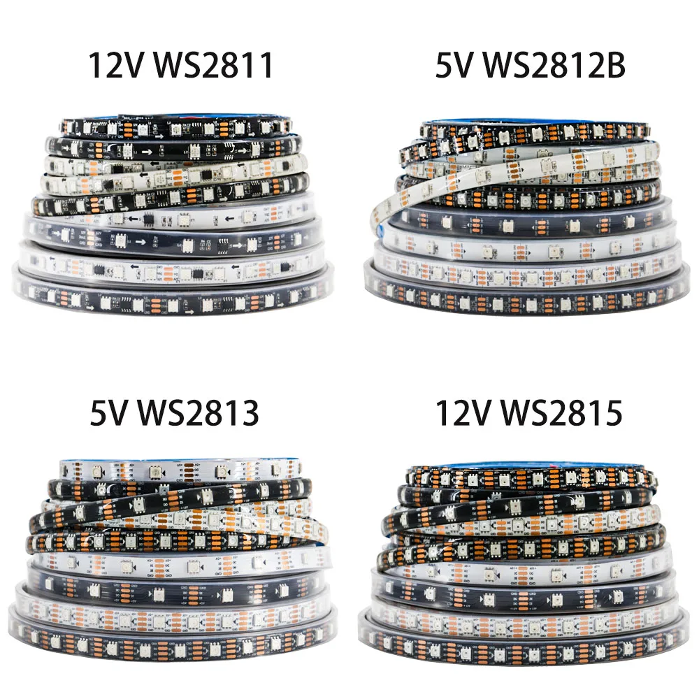 Ws2812B Ws2811 Ws2813 Ws2815 5050 Rgb Individually Addressable Ic 30/60/144Pixels 2030 Smart Led Strip Light
