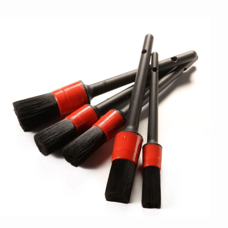 5pcs Detailing Brush Set Car Brushes Car Detailing Brush For Car Cleaning Detailing Brush Dashboard Air Outlet Wheel Brush 6