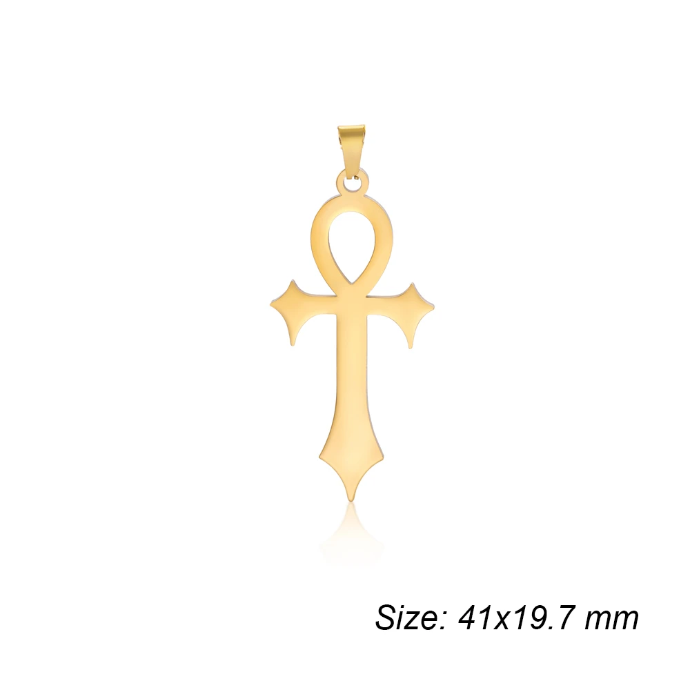 Wholesale Stainless Steel Tree-Shaped Cross Charms for Jewelry Making - Elegant Pendant Accessories