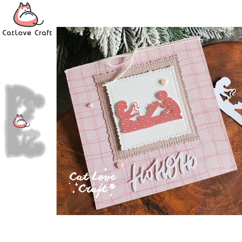 thumbnail interactive-video image 1 of Catlove Christmas Unpacking Metal Cutting Dies Scrapbooking... 1 of 13