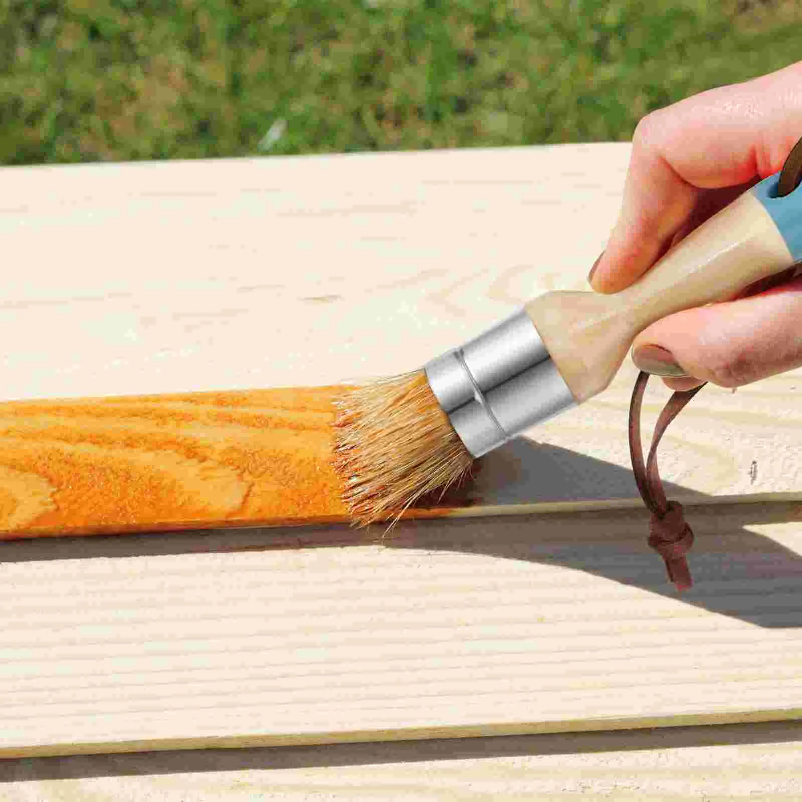 

Инструмент для рисования и пятен «сделай сам» с деревянной ручкой, многоразовая кисть для лака для домашнего декора, деревянных проектов, мебели, 1 набор/4 шт.