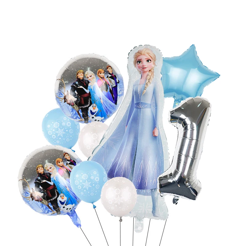 Decoración para fiesta de cumpleaños de Frozen de Disney, vajilla de Anna, Elsa, Reina de las Nieves, color rosa y azul, servilletas de papel, platos, vasos, baby shower para niños
