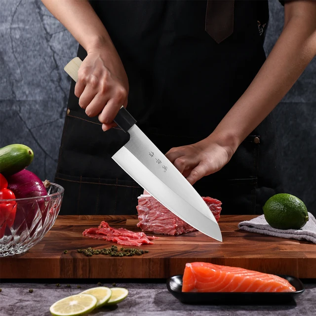  FULLHI 18pcs Japanese Gyuto Chef Knife set Professional Hand  Forged Kitchen Chef Knife, 3 Layers 9CR18MOV High Carbon Meat Sushi Knife  Rosewood Handle with knife bag: Home & Kitchen