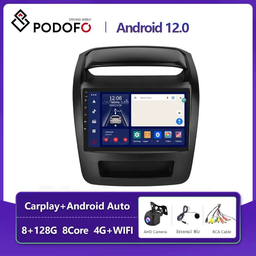 

Podofo Car Radio For KIA Sorento 2013-2014 Android12 Stereo Multimedia GPS Navigation DSP Carplay Autoradio Head Unit No DVD